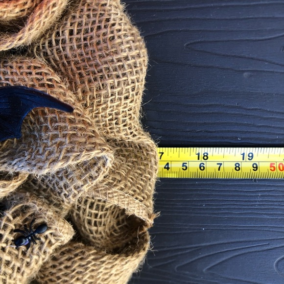 Handmade Halloween Burlap Wreath with Witch - Picture 11 of 12